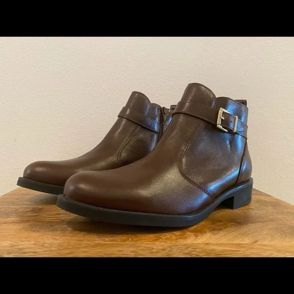 Marroqui Sanchez Marron Leather Booties - Picture 3 of 10
